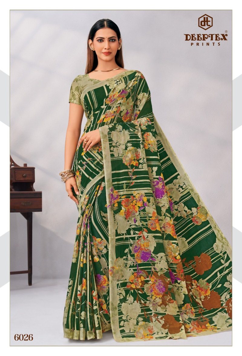 Mother India Vol 60 By Deeptex Cotton Printed Saree